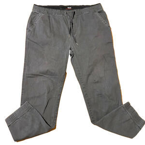 Plugg Jogger Pants Mens L Black Stretch Streetwear Elastic Cuff Casual Style Fit